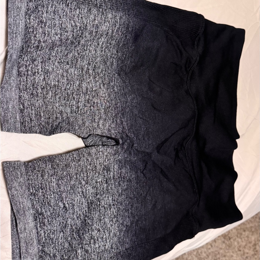 Women's Black and Gray Ombre Shorts